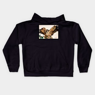 Golden Eagle In Flight Kids Hoodie